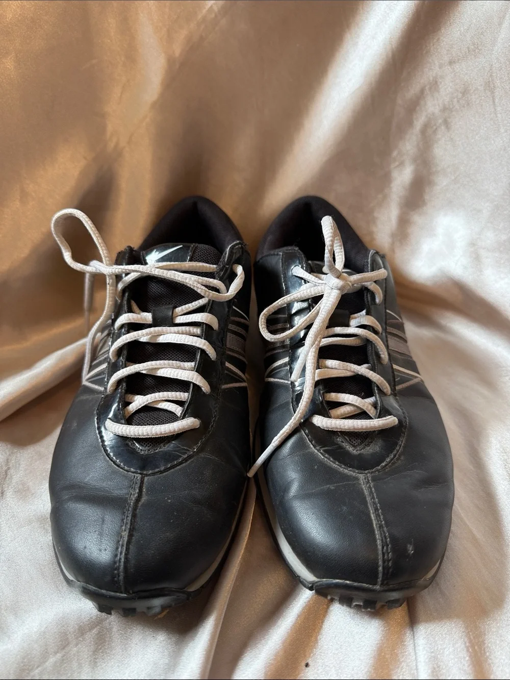 Nike Women’s Black Golf Shoes with White Laces
